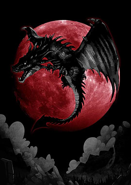 dragon red moon