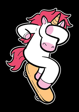 Dabbing Unicorn Skateboard