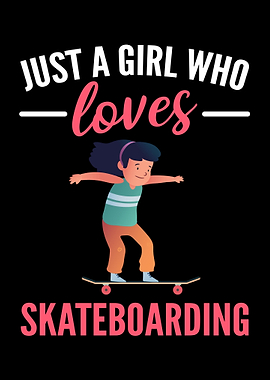 Skateboarding Girl