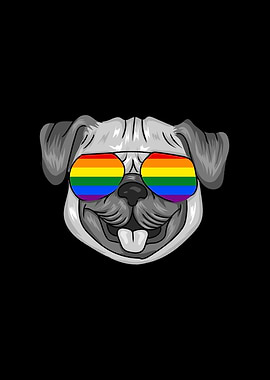 Lgbt Pug Sunglases