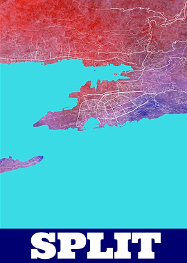 Split Croatia City Map