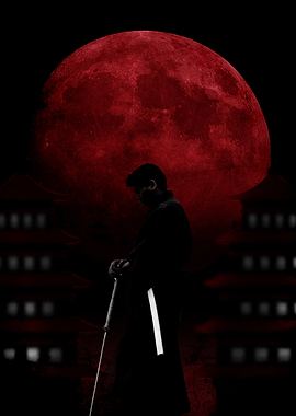 samurai red moon