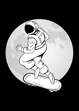 Skateboard Astronaut