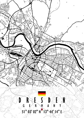 DRESDEN MAP GERMANY
