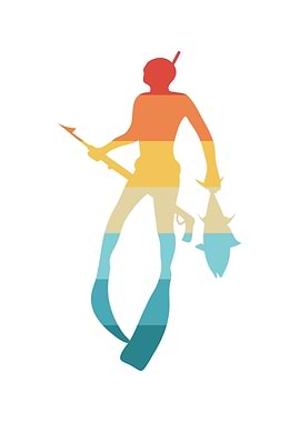 Spearfishing Gift Retro