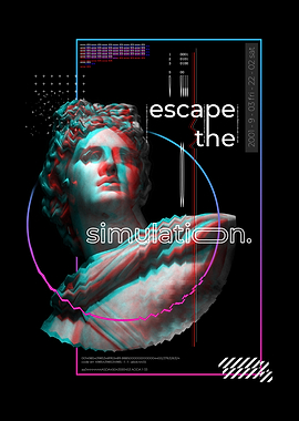 Glitch Greek Statue