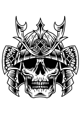 Samurai skull face