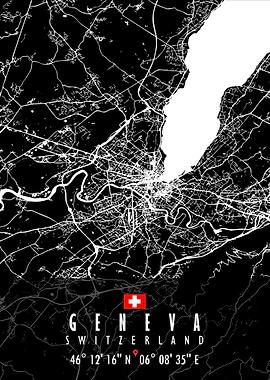 GENEVA MAP SWITZERLAND
