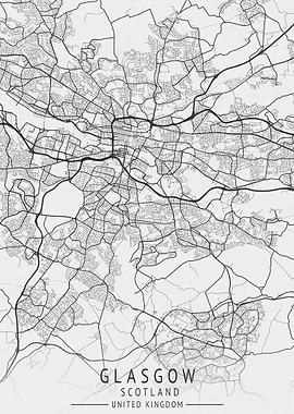 Glasgow Scotland City Map