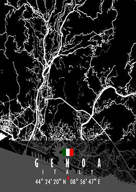 GENOA MAP ITALY