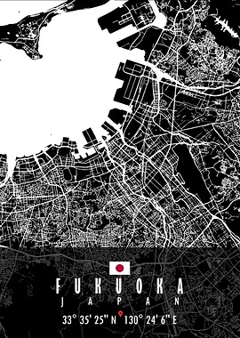 FUKUOKA MAP JAPAN