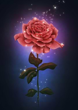 Magic Rose with sparks