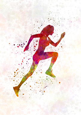 woman runner running