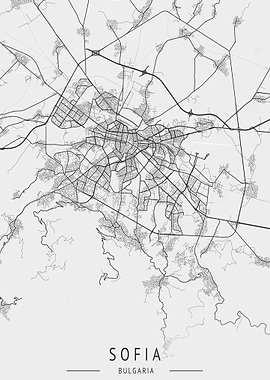 Sofia Bulgaria City Map