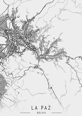La Paz Bolivia City Map