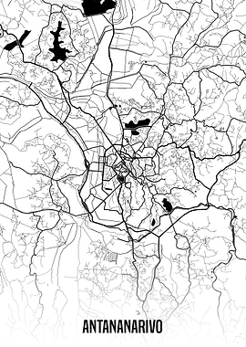 Antananarivo white map