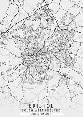 Bristol England City Map