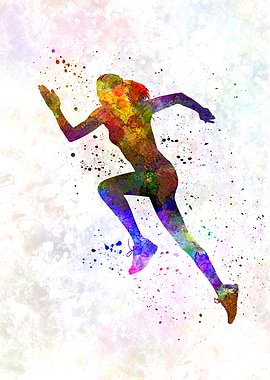woman runner running