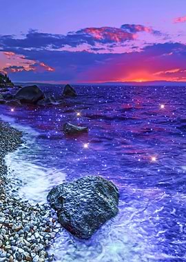 Purple Ocean Sunset