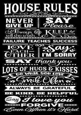 House Rules Black White