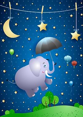 Cute Flying Elephant