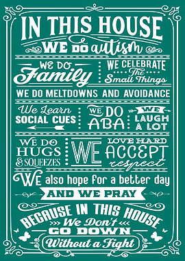 In This House Teal White