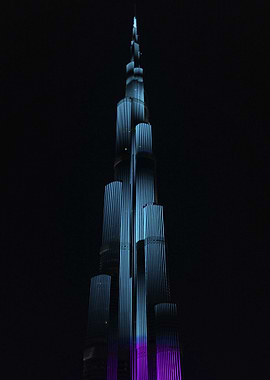 Burj Khalifa Dubai in Nigh