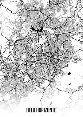 Belo Horizonte white map