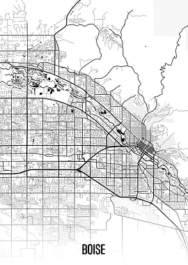 Boise white map