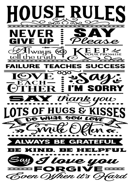 House Rules White Black