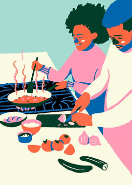 Cooking together