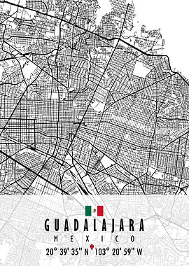 GUADALAJARA MAP MEXICO