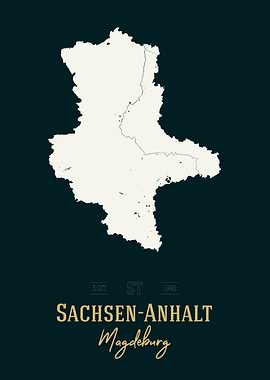 Sachsen Anhalt Map Germany
