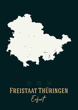 Freistaat Thuringen Map