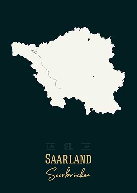 Saarland Map Germany