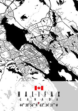 HALIFAX MAP CANADA