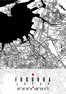 FUKUOKA MAP JAPAN