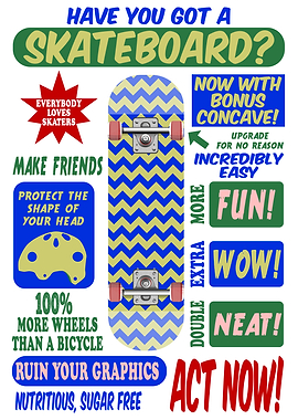 Retro Skateboard Poster