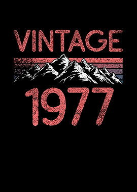 Birthday mountain Vintage
