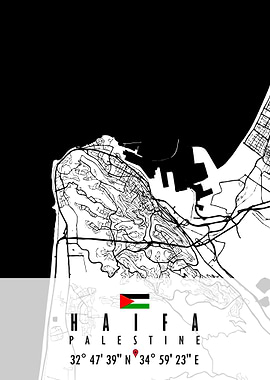HAIFA MAP PALESTINE