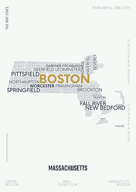 Massachusetts USA map