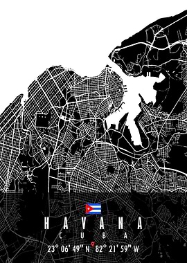 HAVANA MAP CUBA