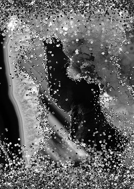 Black Glitter Agate Tex 04