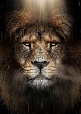 epic lion king face poster