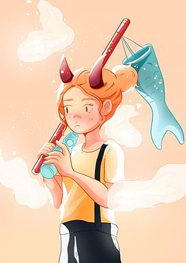 Drinking ramune girl