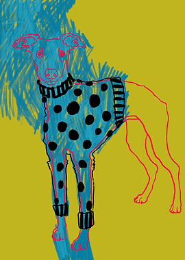 Whippet in a sweater