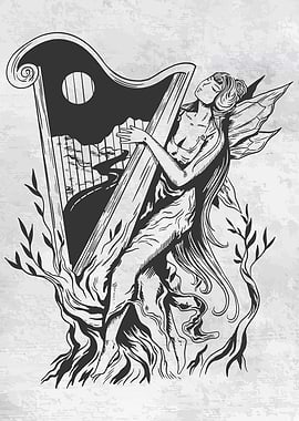 Fairy Harp Dark Art