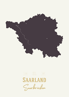 Saarland Map Germany