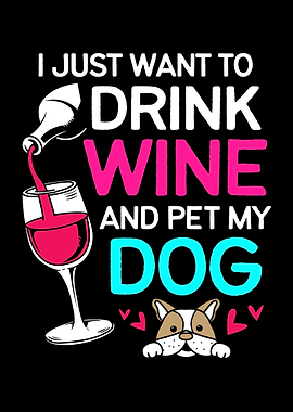 Funny Wine Dog Lover