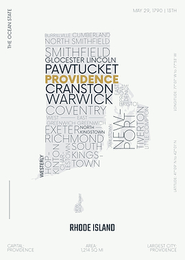 Rhode island USA map